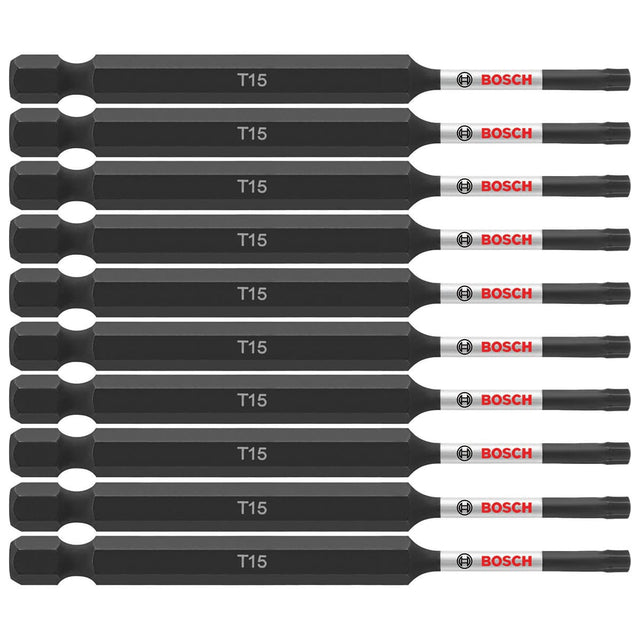 Bosch ITT1535B 10-Pc Impact Tough 3.5" Torx #15 Power Bits (Bulk Pack)