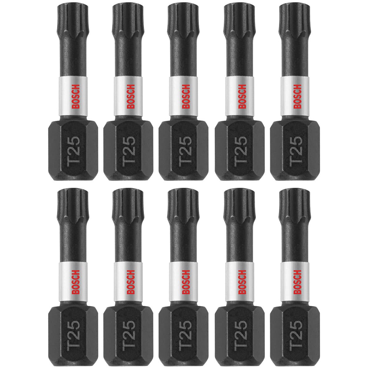 Bosch ITT251B 10 pc. Impact Tough 1 In. Torx #25 Insert Bits (Bulk Pack)