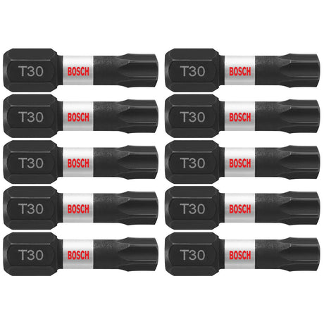 Bosch ITT301B 10 pc. Impact Tough 1 In. Torx #30 Insert Bits (Bulk Pack)