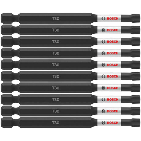 Bosch ITT3035B 10-Pc Impact Tough 3.5" Torx #30 Power Bits (Bulk Pack)