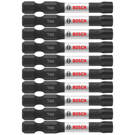 Bosch ITT402B 10 pc. Impact Tough 2 In. Torx #40 Power Bits (Bulk Pack)