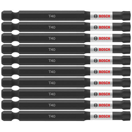 Bosch ITT4035B (10) Impact Tough 3.5 In. Torx #40 Power Bits (Bulk Pack)