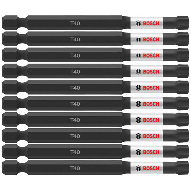 Bosch ITT4035B (10) Impact Tough 3.5 In. Torx #40 Power Bits (Bulk Pack)