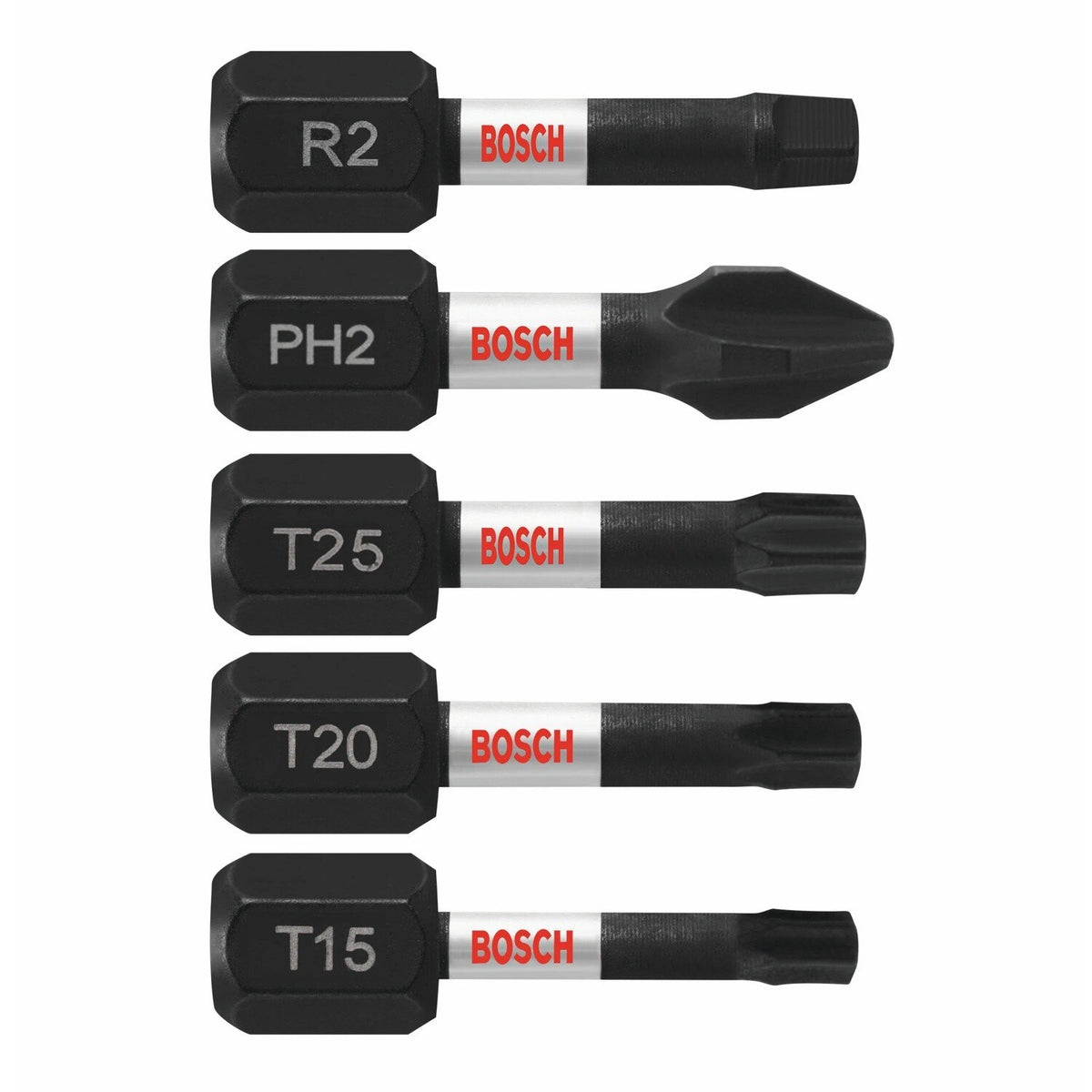 Bosch ITV105 1" Impact Tough Screwdriving Bit Set (5 Pack)
