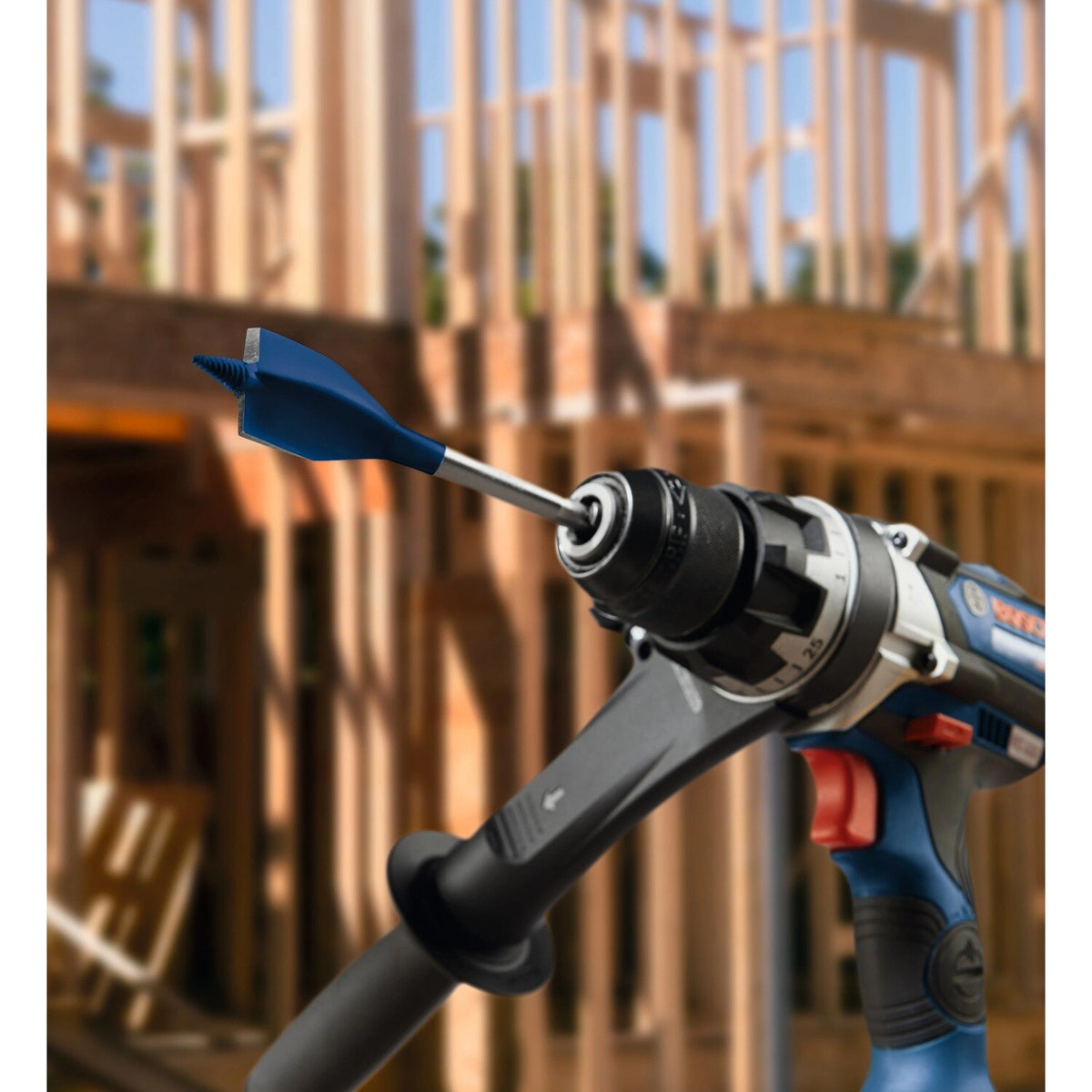 Bosch NS5006 6" Nail Strike Wood Boring Spade Bit Set with Pouch (6 Pack) - 4