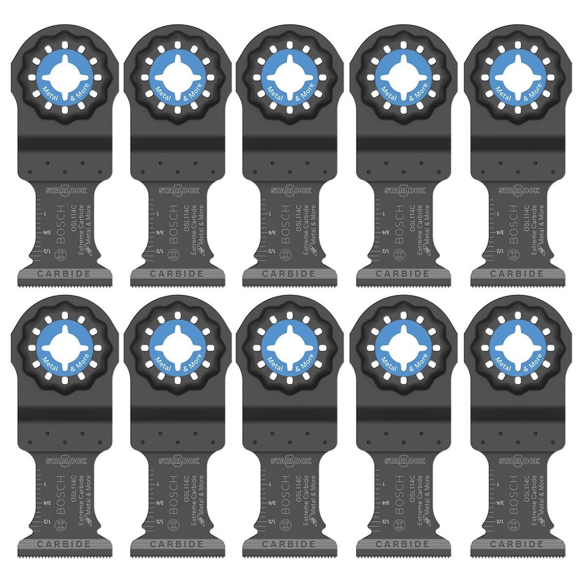 Bosch OSL114C-10 1-1/4 In. Starlock Carbide Plunge Cut Blade 10 Pk.