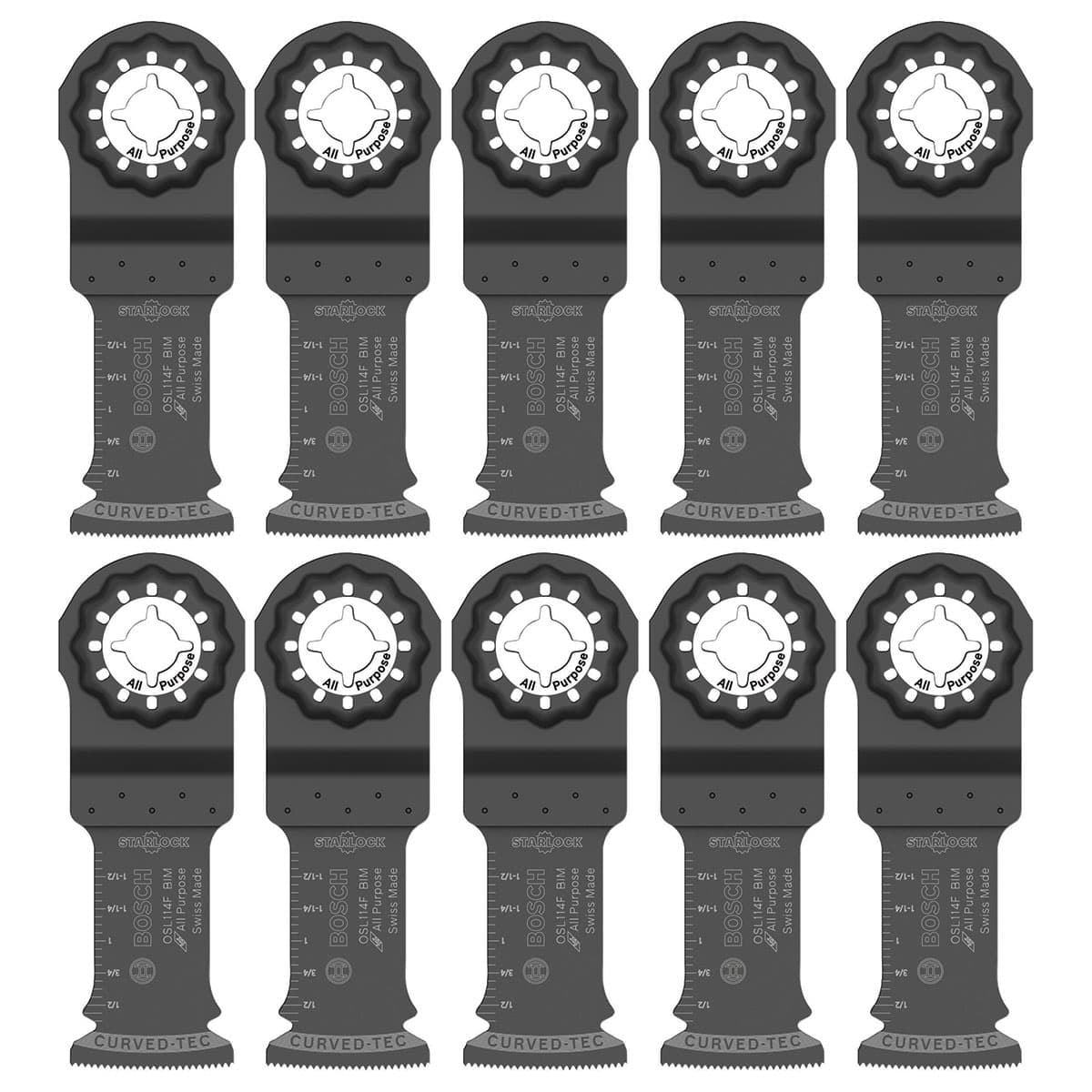 Bosch OSL114F-10 1-1/4 In. Starlock Bi-Metal Plunge Cut Blade 10 pk.