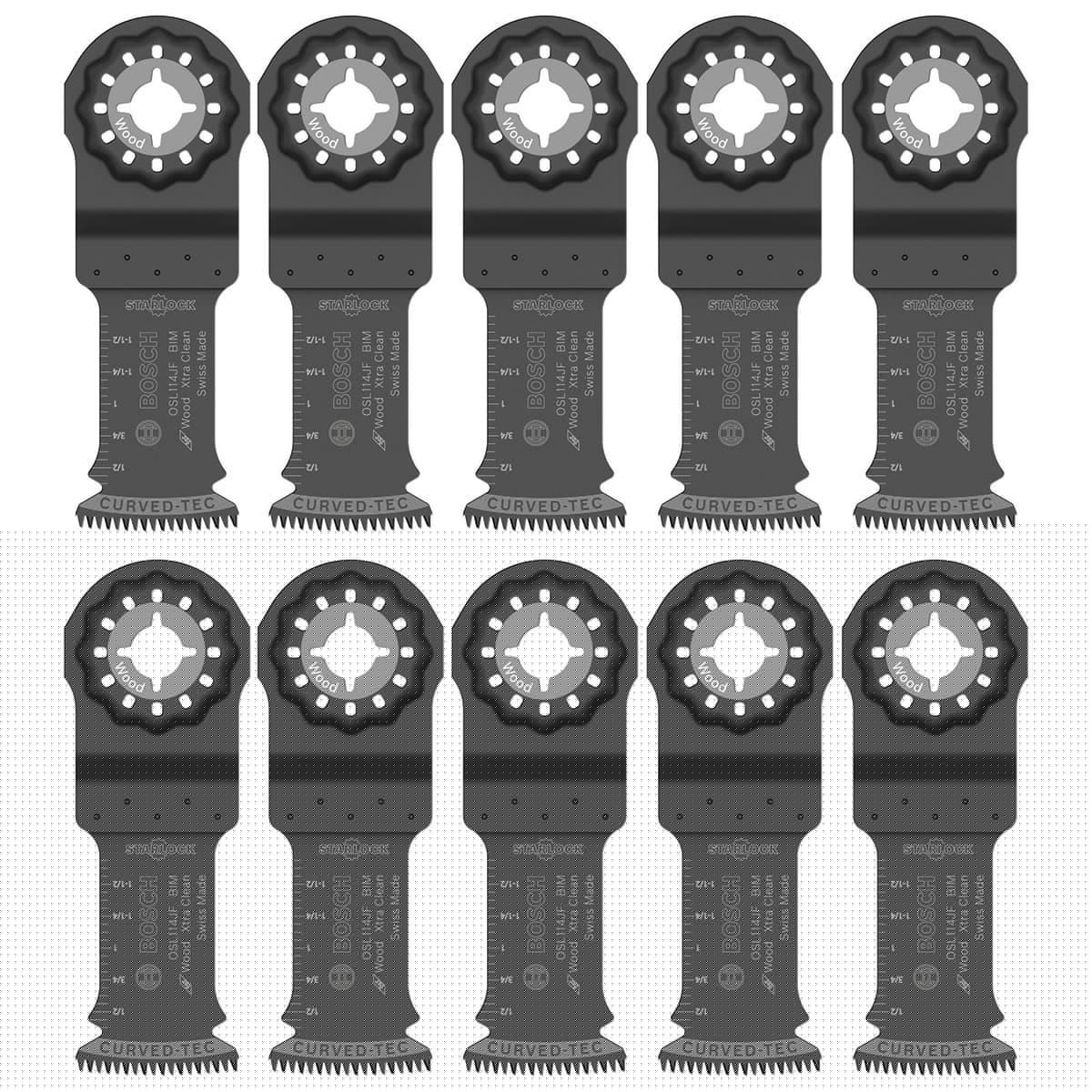 Bosch OSL114JF-10 1-1/4" Starlock Bi-Metal Extra-Clean Plunge Cut Blade, 10-Pk