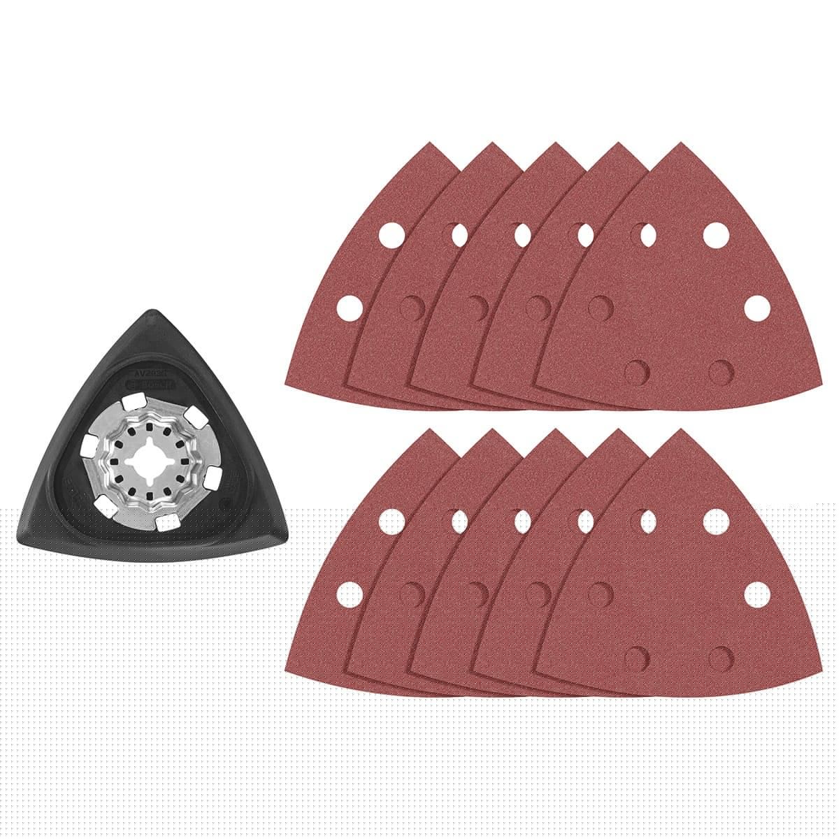 Bosch OSL350SPDK Starlock Delta Sanding Pad Kit for Oscillating Multi Tools (11 Piece)