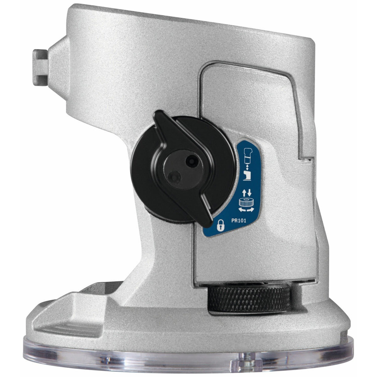 Bosch PR101 Fixed Base for Palm Router with Adjustable Depth and Polycarbonate Sub-Base - 2