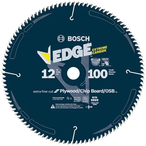 Bosch PRO12100CHBB 12" 100 Tooth Edge Circular Saw Blade for OSB Plywood Plastic