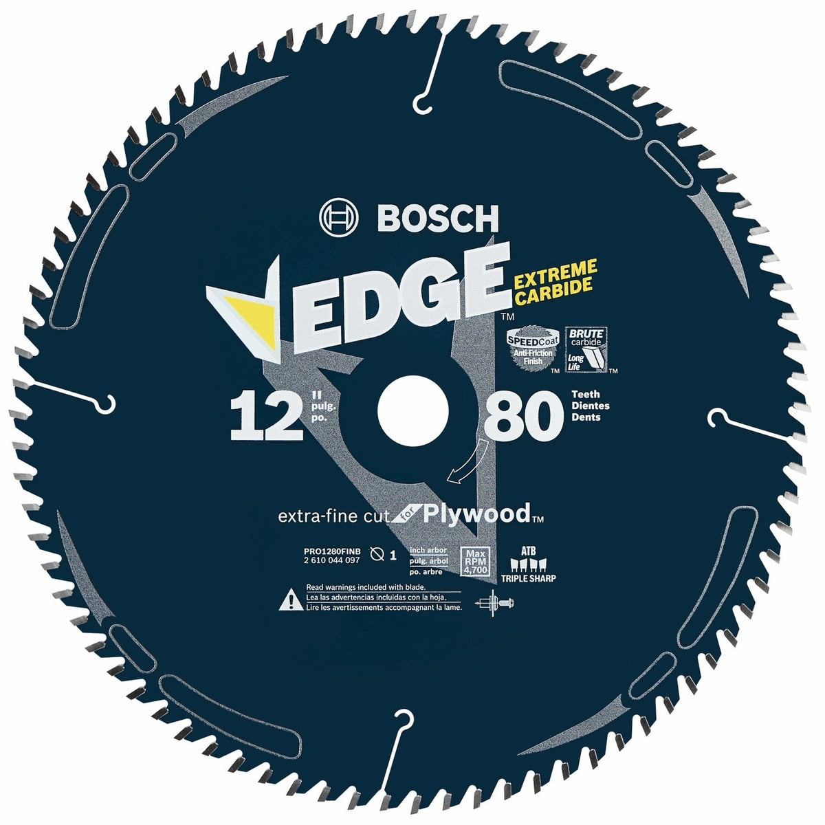 Bosch PRO1280FINB 12" 80 Tooth Edge Circular Saw Blade for Finishing