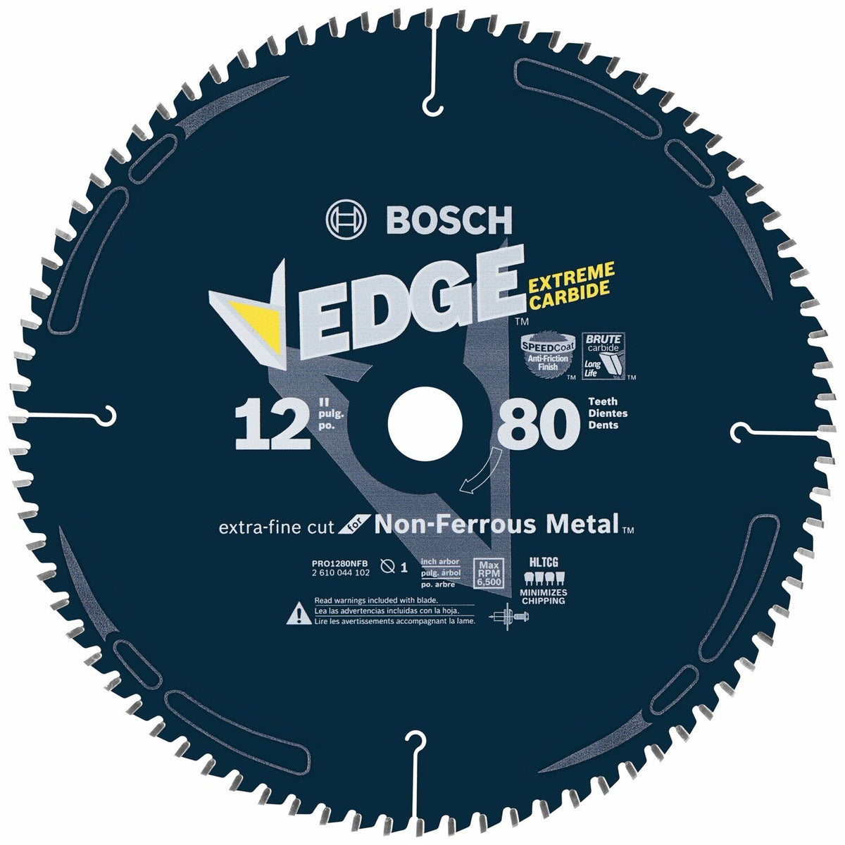Bosch PRO1280NFB 12" 80 Tooth Edge Non-Ferrous Metal-Cutting Circular Saw Blade
