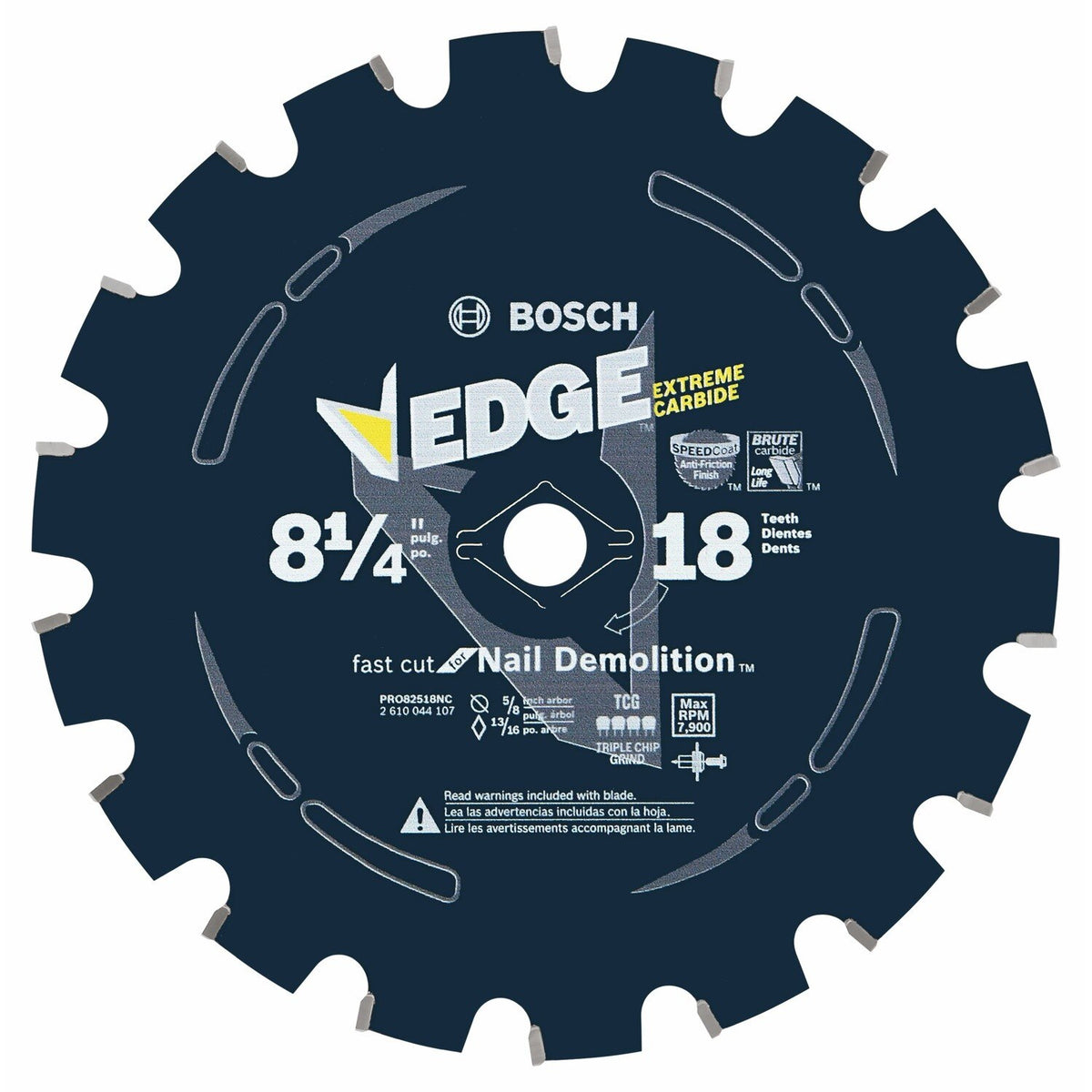 Bosch PRO82518NC 8-1/4" 18 Tooth Edge Circular Saw Blade for Nail Demolition