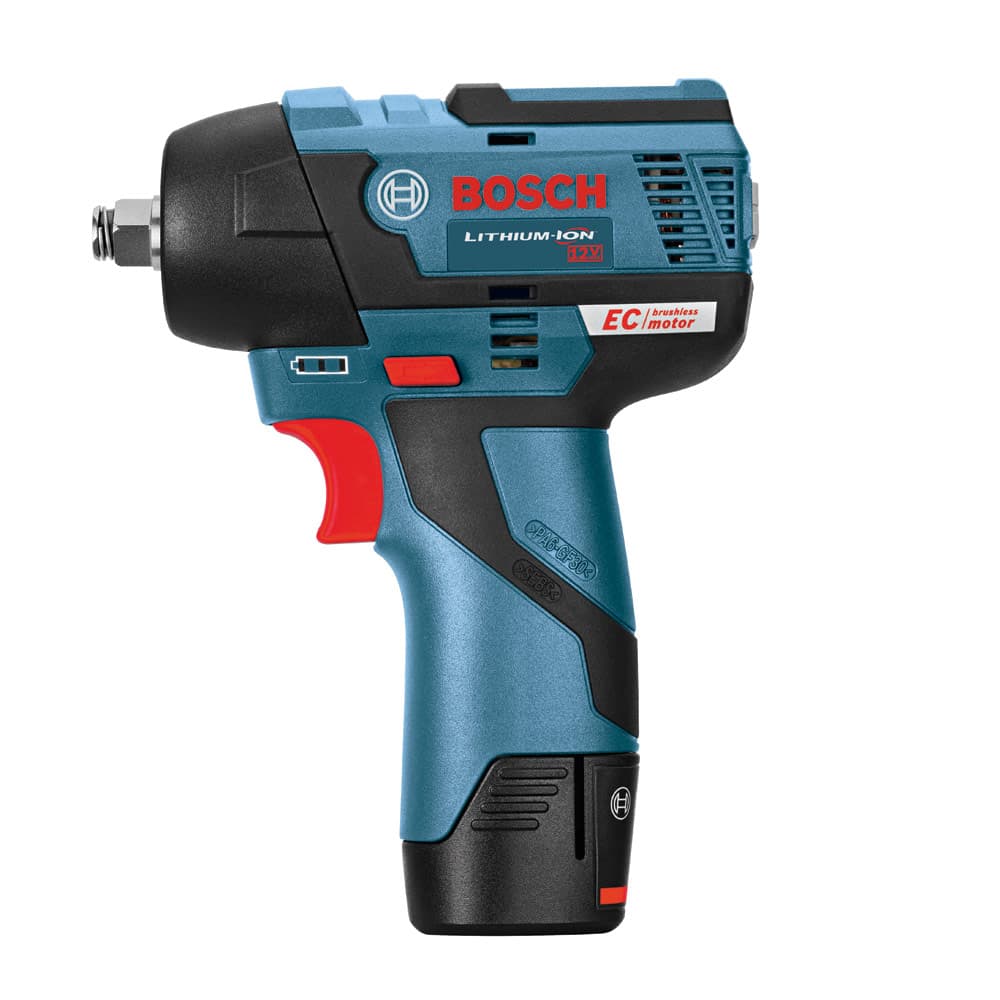 Bosch PS82-02 12V MAX EC Brushless 3/8" Impact Wrench Kit - 3