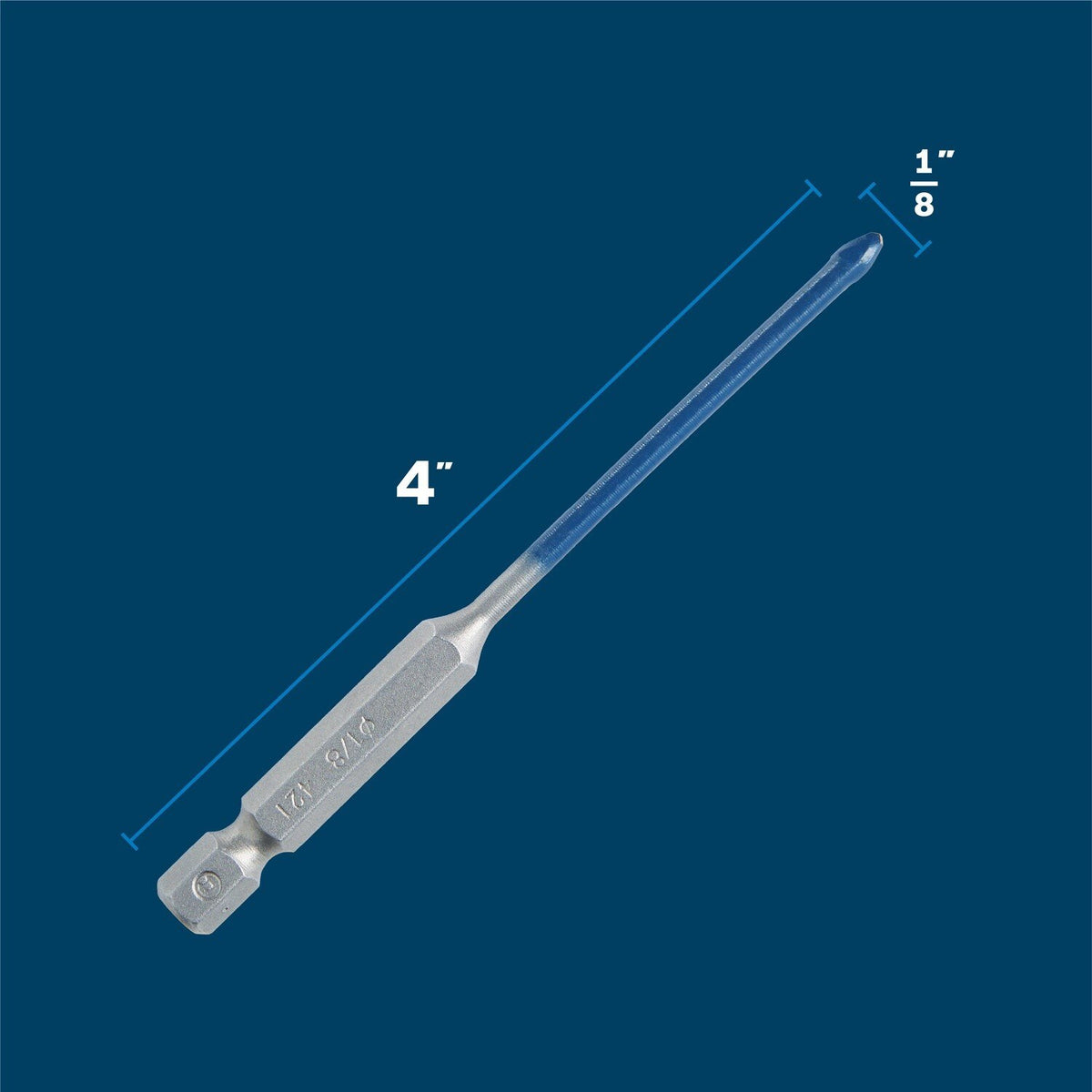 Bosch PTBX18 1/8" x 5" Porcelain Tile Drill Bit with Carbide Tip - 2
