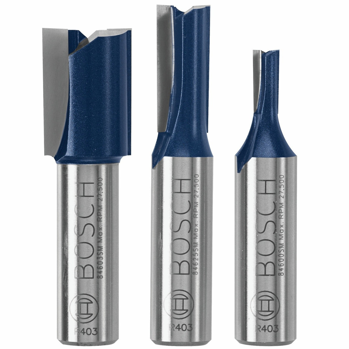 Bosch RBS024SXW Carbide-Tipped Down Shear Plywood Mortising Router Bit Set (3 Piece)