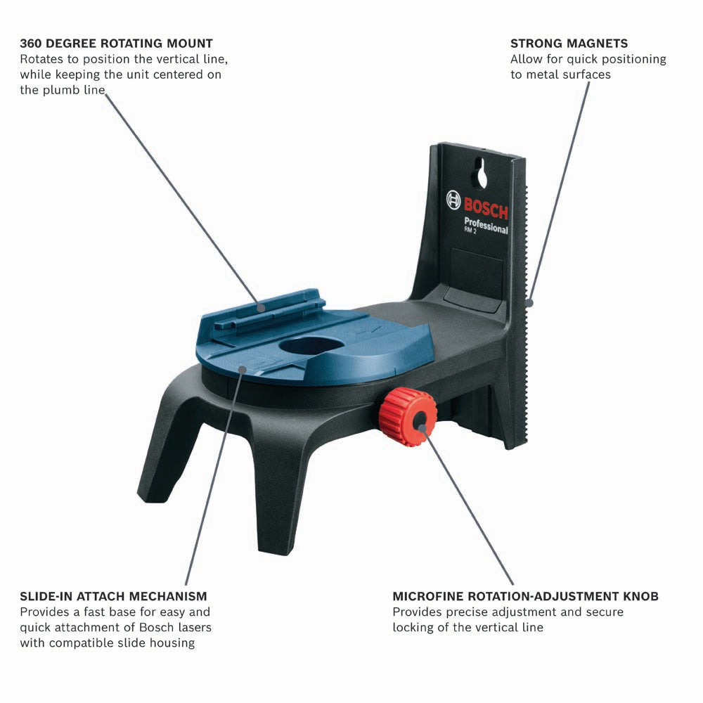 Bosch RM 2 Magnetic Rotating Mount with Fine Adjust - 2