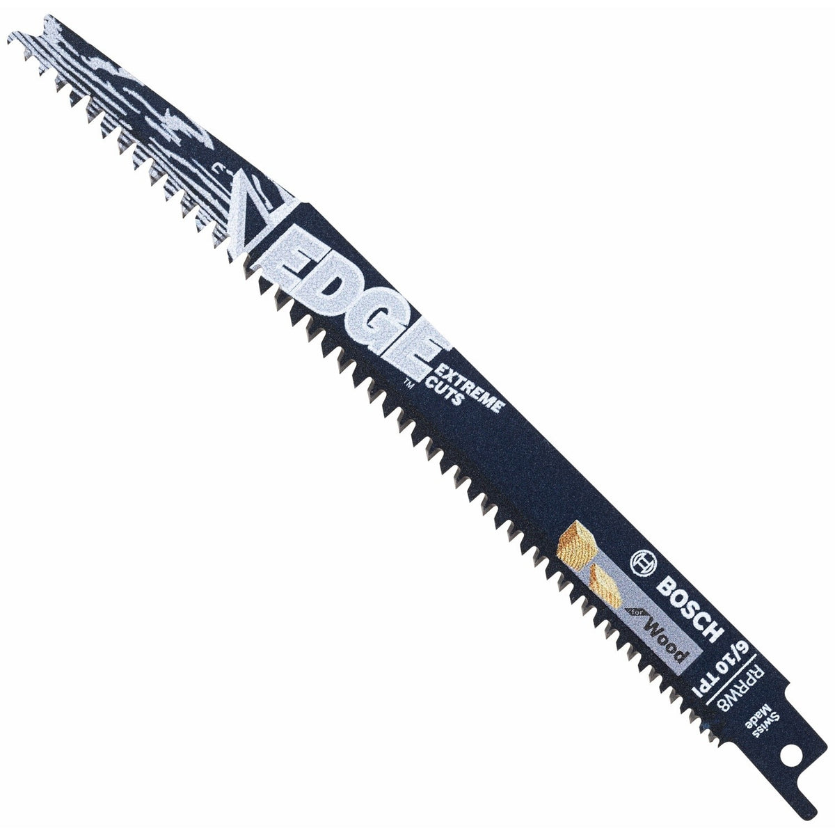 Bosch RPRW8-25B 8" 6/10 TPI Edge Reciprocating Saw Blades for Wood (25 Pack)
