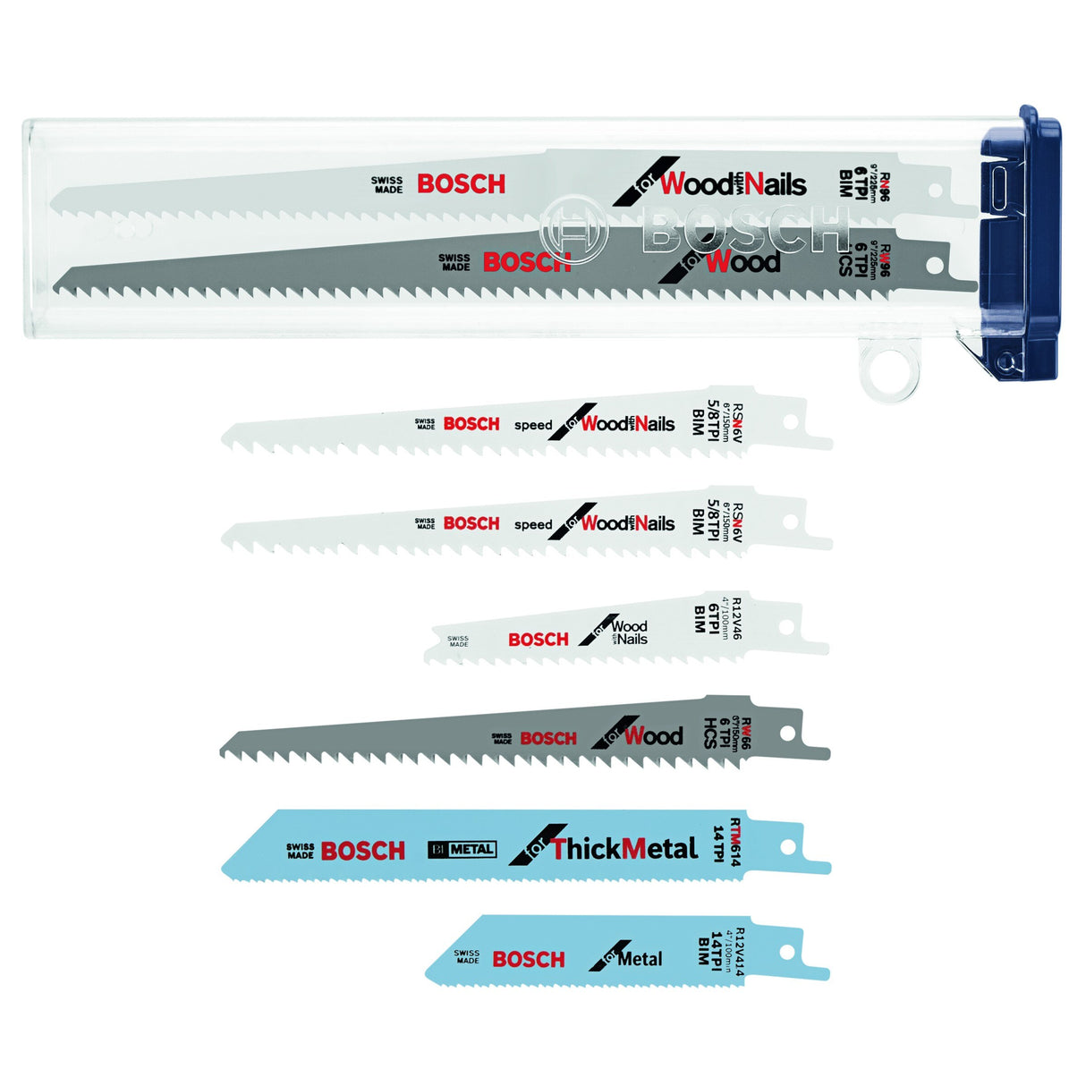 Bosch RSAP8PK 8 pc. All-Purpose Reciprocating Saw Blade Set