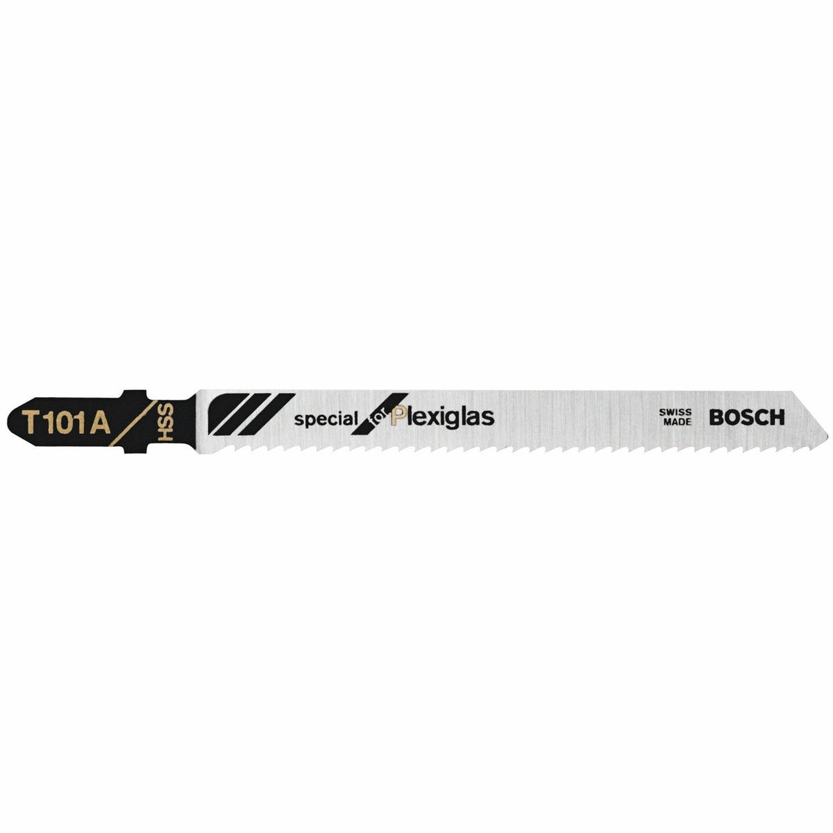 Bosch T101A3 4" 14 TPI T Shank Jig Saw Blades for Plexiglas Fine Straight Cuts (3 Pack)