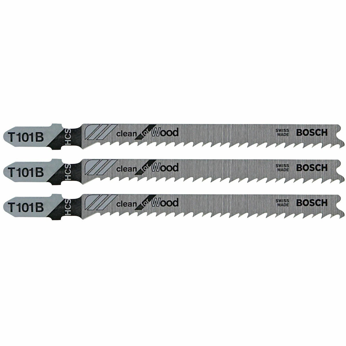 Bosch T101B3 4" 10 TPI Clean for Wood T-Shank Jig Saw Blades (3 Pack)