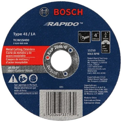 Bosch TCW1S500 5" x .040" x 7/8" Type 1A 60 Grit Metal Stainless Cutting Wheel