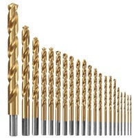 Bosch TI21A Titanium Nitride Coated Metal Twist Drill Bit Set with Case (21 Pack)