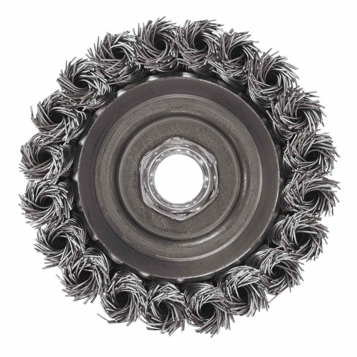 Bosch WB509 3" Carbon Steel Knotted Wire Cup Brush with 5/8"-11 Arbor
