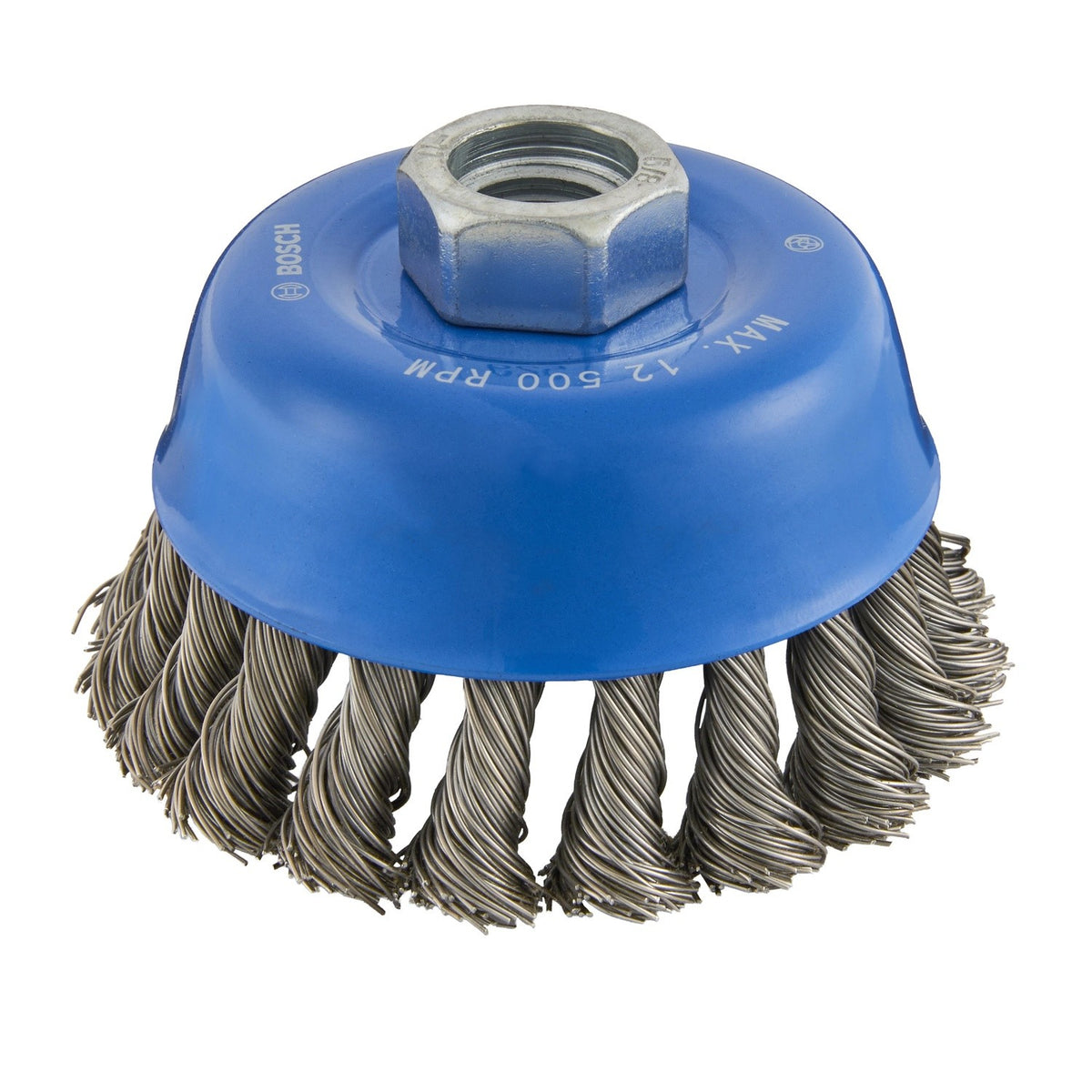Bosch WBS509 3-1/2" Knotted Carbon Steel Cup Brush for Small Angle Grinders