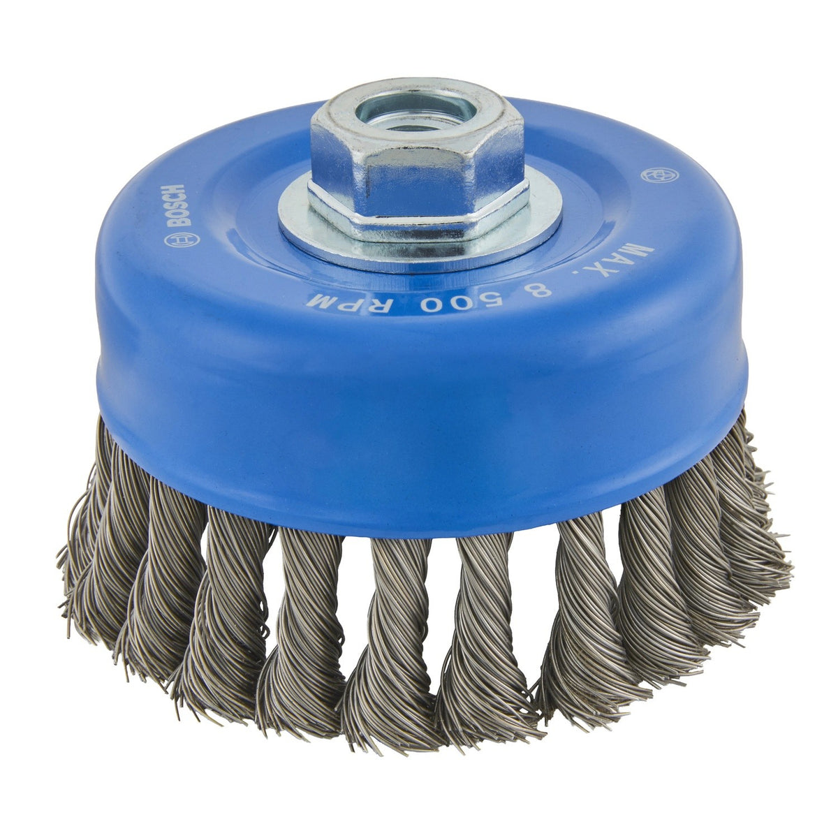 Bosch WBS510 4" Knotted Carbon Steel Wire Cup Brush for Small Angle Grinders
