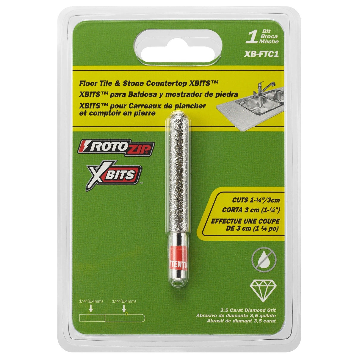 Bosch XB-FTC1 1/4" Diamond Bit for Floor Tile and Countertops - 3