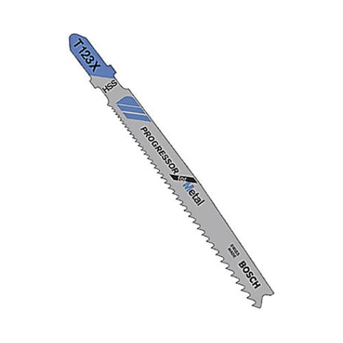 Bosch T123X 4" 10-24 TPI Progressor for Metal T-Shank Jig Saw Blades (5 Pack)