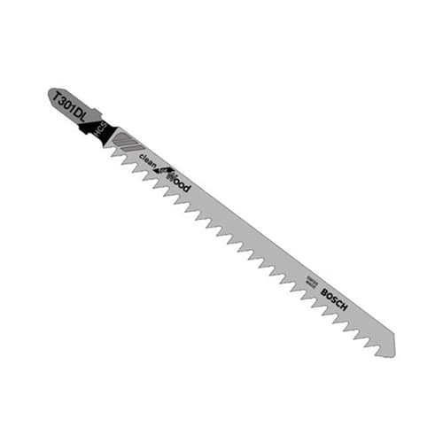 Bosch T301DL 5-1/4" 6 TPI Clean for Wood T-Shank Jig Saw Blades (5 Pack)