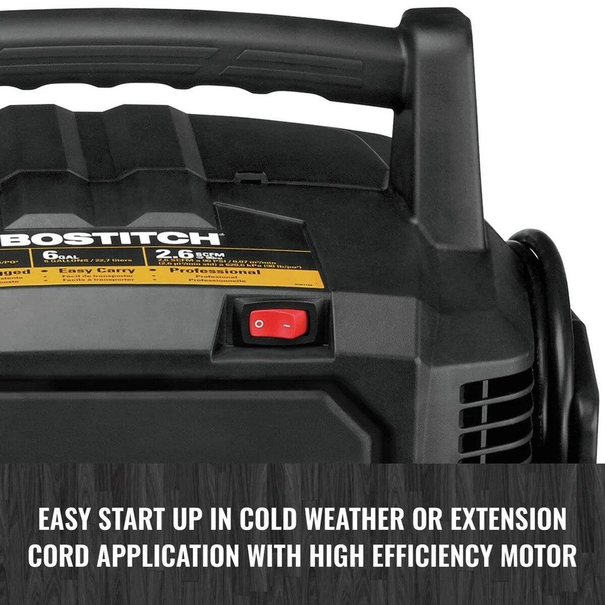 Bostitch BXCM2KIT 6 Gal 150 PSI Electric Pancake Air Compressor 2-Nailer Combo Kit - 8