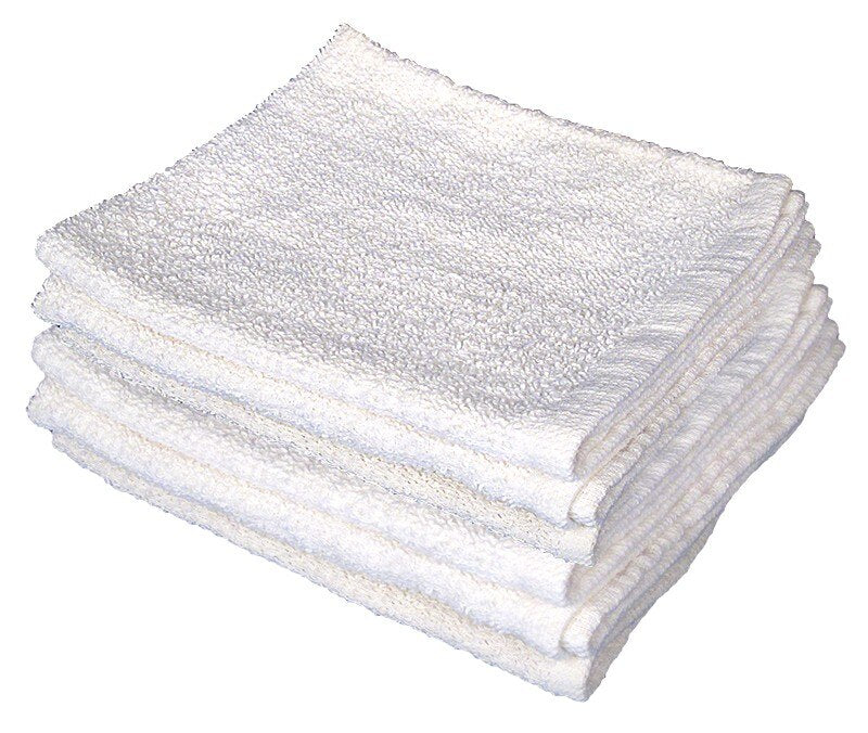 Buffalo Industries 10595 50lb. Box White Terry Turkish Towels - 2