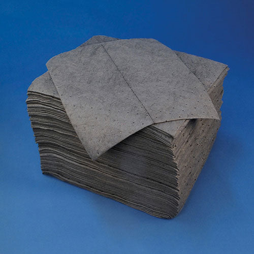 Buffalo Industries 90814 15" x 18" Medium Weight Bonded Universal Sorbent Pads, 100