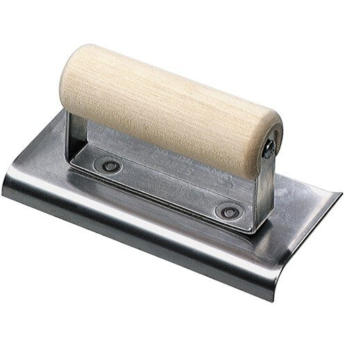 MarshallTown CE535S 13950 - 6 X 3 SS Edger; 1/4R, 3/8L-Curved Ends-Wood Handle