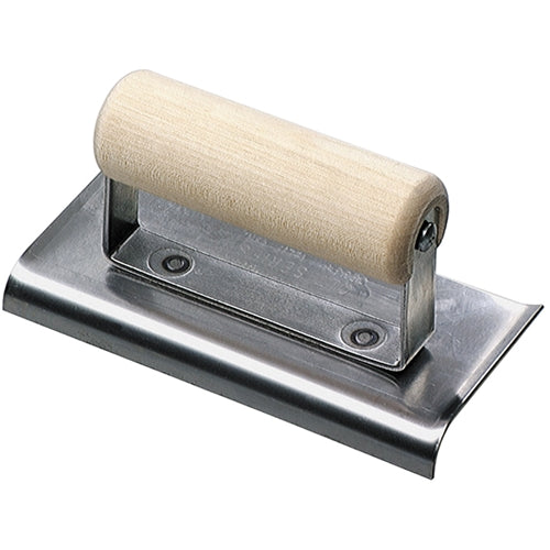 MarshallTown CE535S 13950 - 6 X 3 SS Edger; 1/4R, 3/8L-Curved Ends-Wood Handle