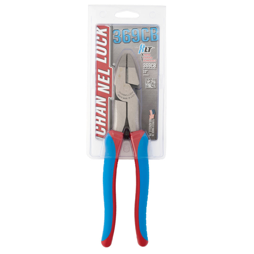 Channellock 369CB 9.5" HL Linemens Plier, XLT, Round Nose, Code Blue - 2
