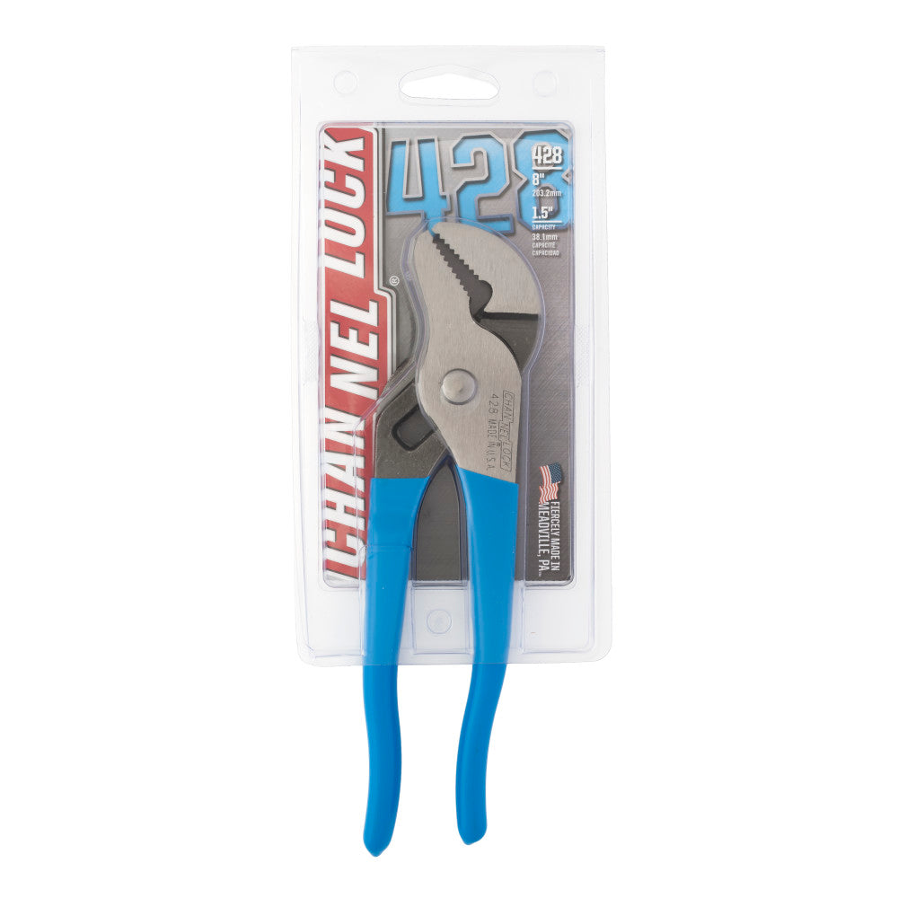 Channellock 428 8" Tongue & Groove, Straight Jaw, SAFE-T-STOP - 2