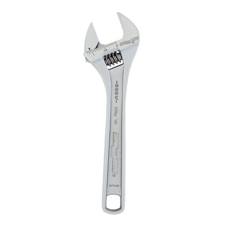 Channellock 808W 8" Adj Wrench, Wide, Chrome