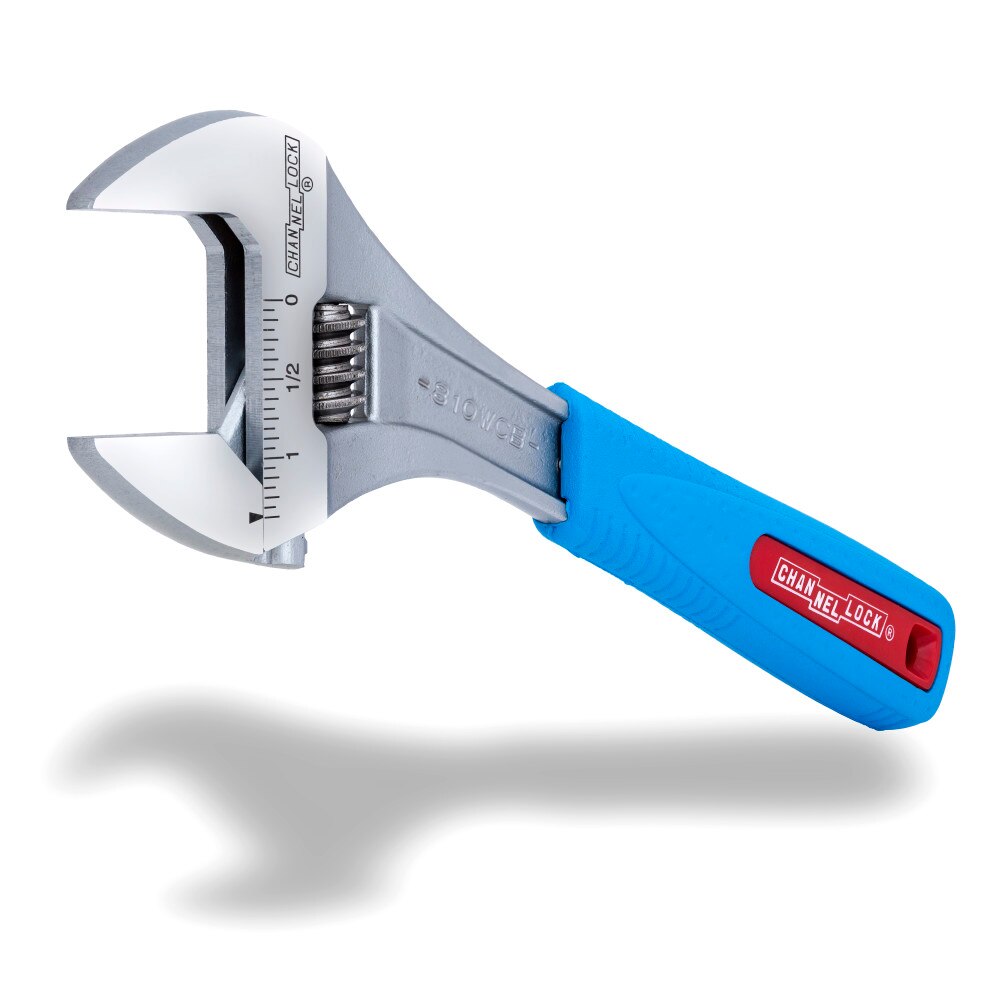 Channellock 810WCB 10" Adj Wrench, Wide, Chrome, Code Blue - 2
