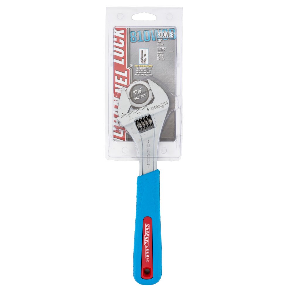Channellock 810WCB 10" Adj Wrench, Wide, Chrome, Code Blue - 3