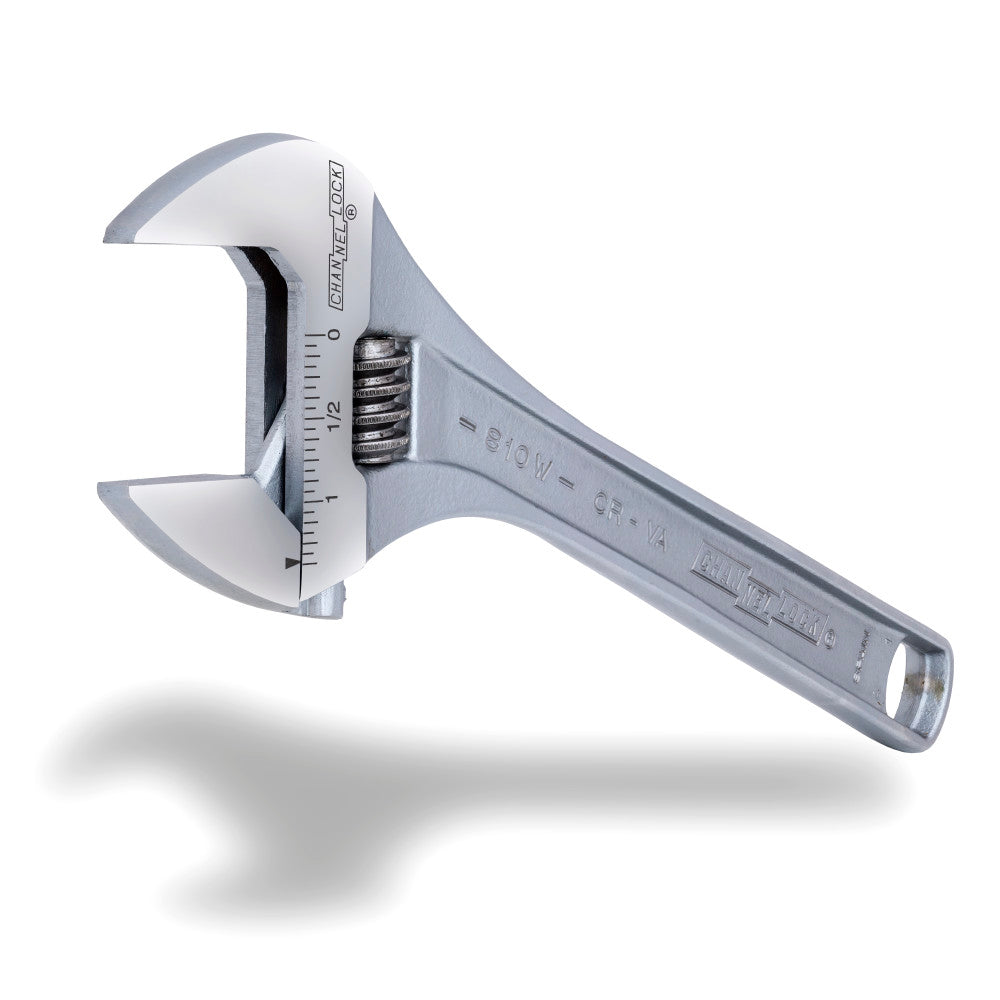 Channellock 810W 10" Adj Wrench, Wide, Chrome - 2