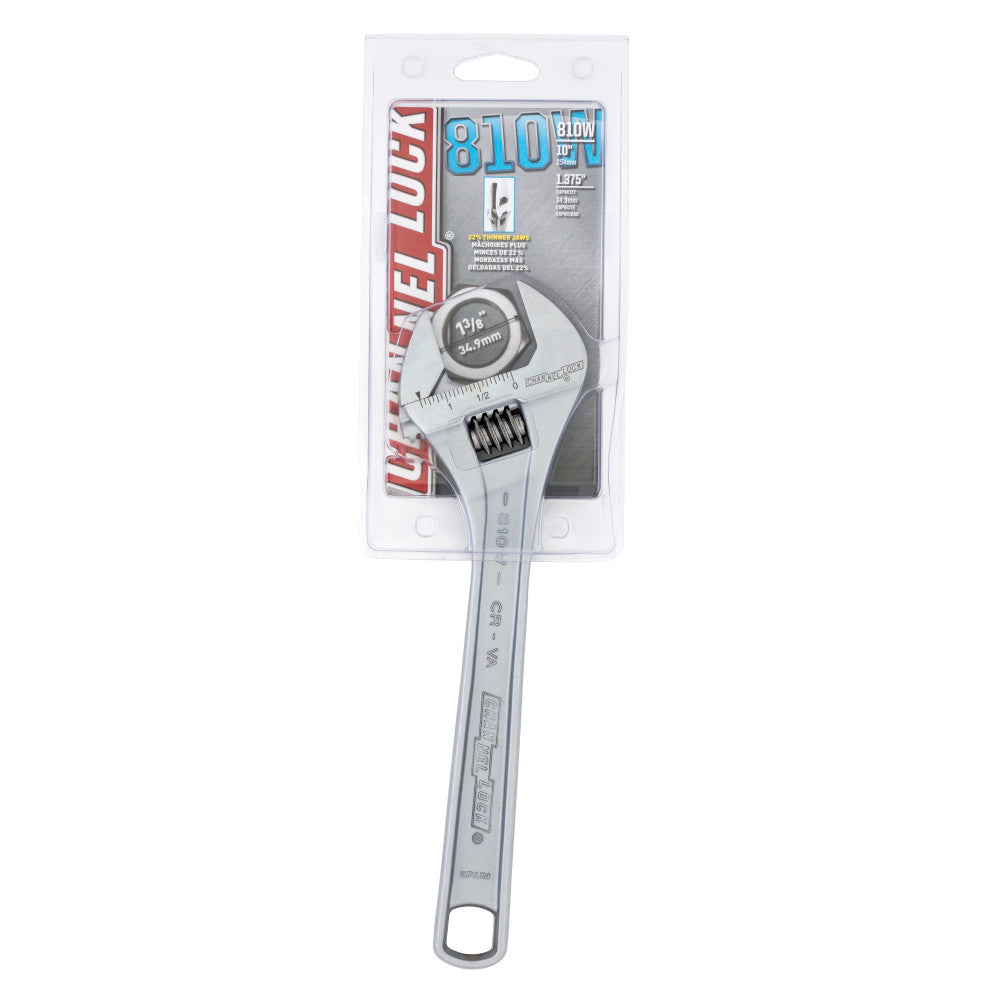 Channellock 810W 10" Adj Wrench, Wide, Chrome - 3
