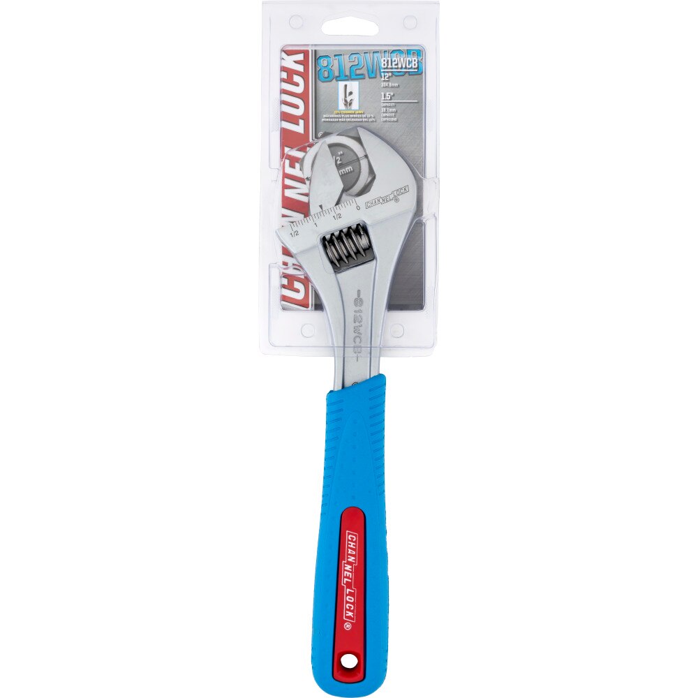 Channellock 812WCB 12" Adj Wrench, Wide, Chrome, Code Blue - 2