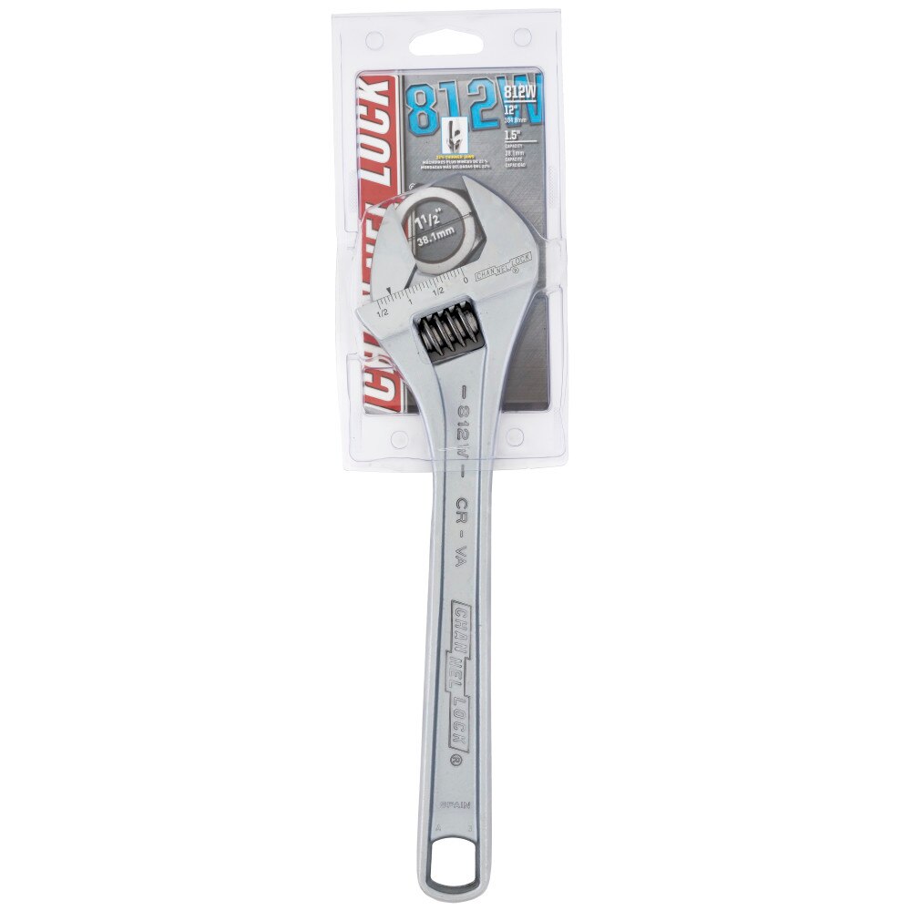 Channellock 812W 12" Adj Wrench, Wide, Chrome - 2