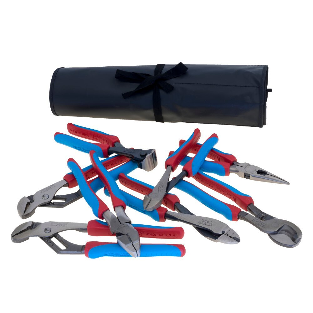Channellock CBR-8 8pc Electrical Plier Set, 8 Pliers, Code Blue, Roll - 2