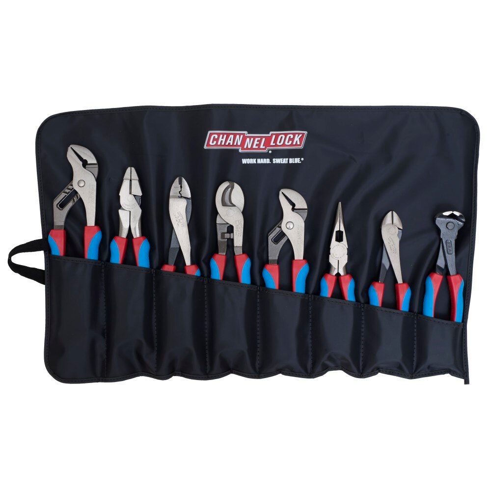 Channellock CBR-8 8pc Electrical Plier Set, 8 Pliers, Code Blue, Roll - 3